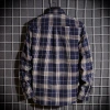 The 2023 autumn new style of men's fashionable checked shirts, long-sleeved Korean-style cool youth shirts available for consignment Item Picture